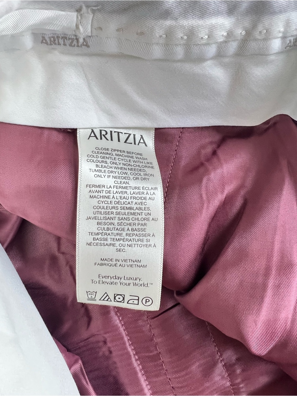 New Aritzia Effortless High-Waist Wide-Leg Pants in Rose Pink - Size 8 - Picture 7 of 8